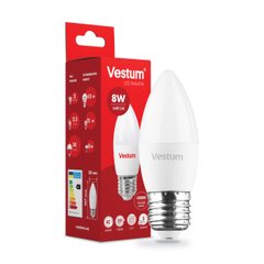 Світлодіодна лампа Vestum C37 8W 4100K 220V E27 1-VS-1309