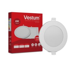 Круглий світлодіодний врізний світильник Vestum 6W 4000K 220V 1-VS-5102