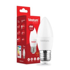 Светодиодная лампа Vestum C37 4W 3000K 220V E27 1-VS-1306
