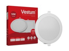 Круглий світлодіодний врізний світильник Vestum 18W 4000K 220V 1-VS-5105