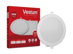 Круглий світлодіодний врізний світильник Vestum 24W 6000K 220V 1-VS-5106