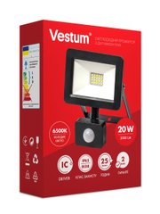 Світлодіодний прожектор з датчиком руху Vestum 20W 2000Лм 6500K 175-250V IP65 1-VS-3010