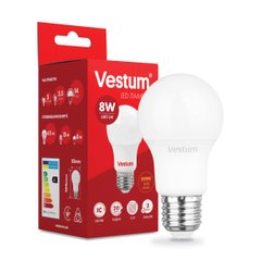 Светодиодная лампа Vestum A55 8W 3000K 220V E27 1-VS-1108