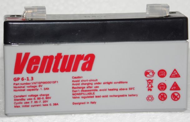 Акумулятор 6В 1.3А/год Ventura GP 6-1,3