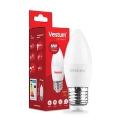 Світлодіодна лампа Vestum C37 6W 3000K 220V E27 1-VS-1302