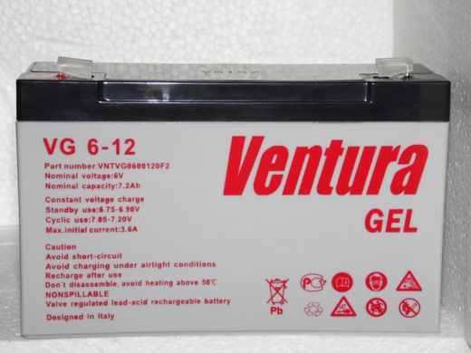 Аккумулятор 6V 12Ah Ventura GP 6-12